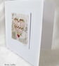 HAND EMBROIDERED GREETING CARD - HEART VALENTINE'S DAY - Image 3