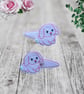 Pink Bunny Rabbit Felt Hair Clips