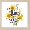 Spring Bouquet, Pressed Flower Print card, 