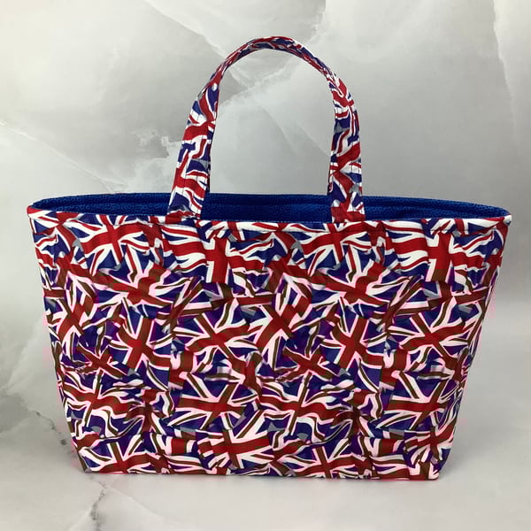 Union Jack tote bag, Flags shopper, handmade in Sussex