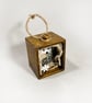 Miniature Hedgehog textile art in wooden drawer box, 3D fabric wall hanging - Image 4