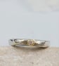 Luminous Sterling Silver & Gold Diamond Ring - Size O - Image 7