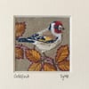 Goldfinch - hand stitched textile