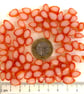 50g White with Orange edge petal murrini made with Bullseye 90coe glass - Image 5