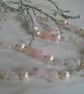 Rare Morganite & Freshwater Pearl Sterling Silver Necklace - Image 2