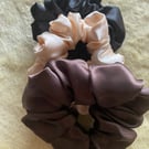 Scrunchies Bundle 3x satin handmade 