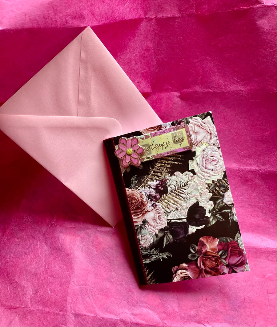 Unique handmade Happy Day card