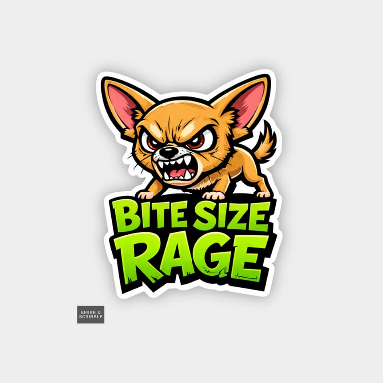 Funny Cheeky Novelty Sticker For Adults - Chihuahua