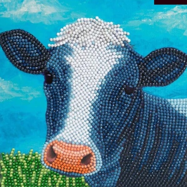 Cute cow card diamond painting kit