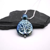 blue tree of life pendant