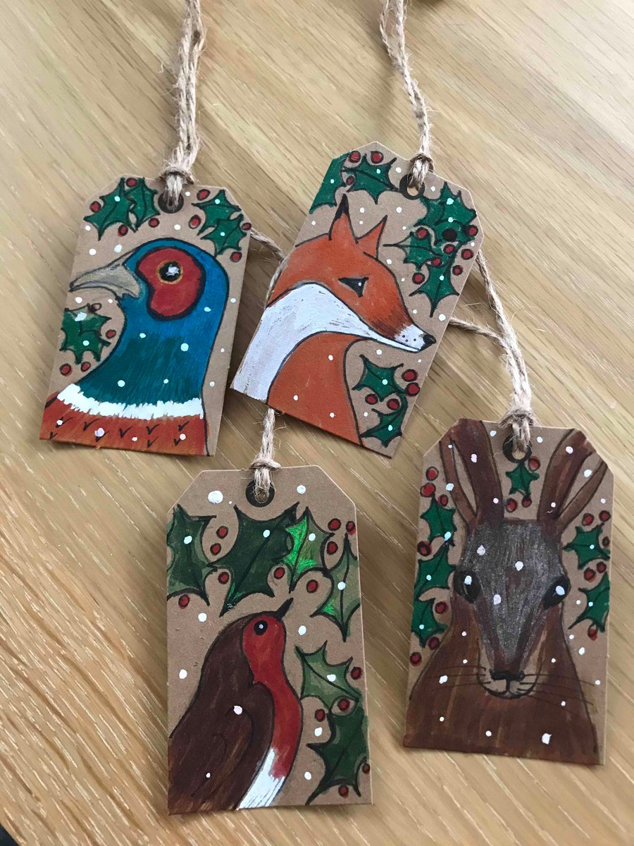 Christmas gift tags wildlife tags 