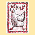 The Cluck, 2-colour risograph print