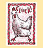 The Cluck, 2-colour risograph print