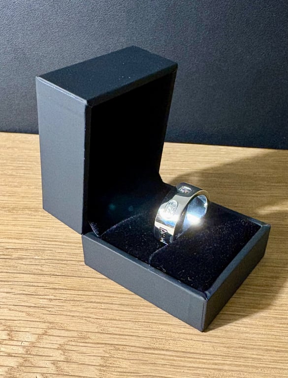 "Decoherence" - Heavy Sterling Silver Ring - 12g - Made To Any Size - 8mm x 2mm