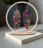 Multi- Colour Feather Leaf Earrings  - Image 7