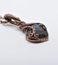 Wire Wrapped Faceted Blue Labradorite and Copper Pendant - Image 9