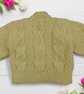 Hand Knitted Lemon Yellow Baby Cardigan 0 to 3 Months Teddy Button Sweater - Image 10