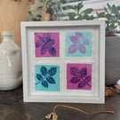 Four Seasons Gel Plate Print Framed
