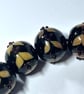 Handmade brown and amber lamp work glass beads - Image 5