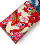 Crane & Peony Book Sleeve – Japanese Cotton Book Protector with Coconut Button - Image 4