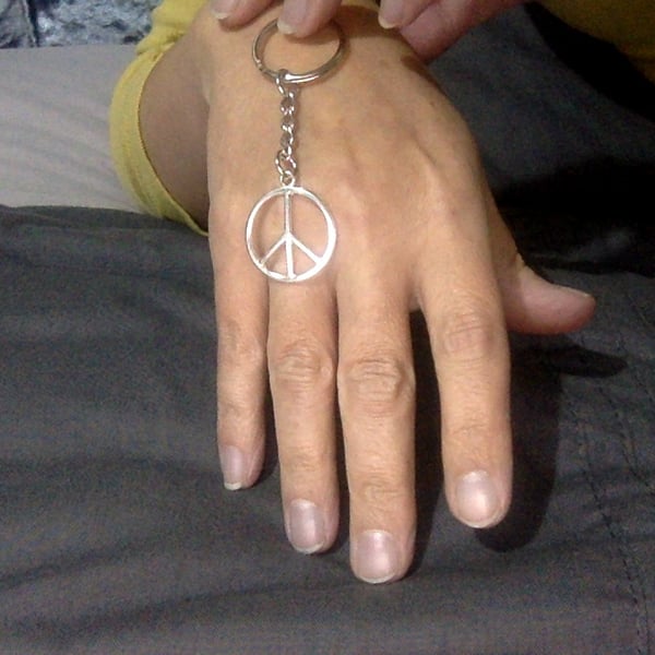  peace symbol Keyring
