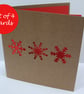 Set of 4 Snowflake Christmas Cards - Image 1