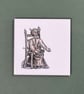 'Feels Familiar' (Set 2 - Sepia) ceramic coaster or decorative tile set. - Image 2