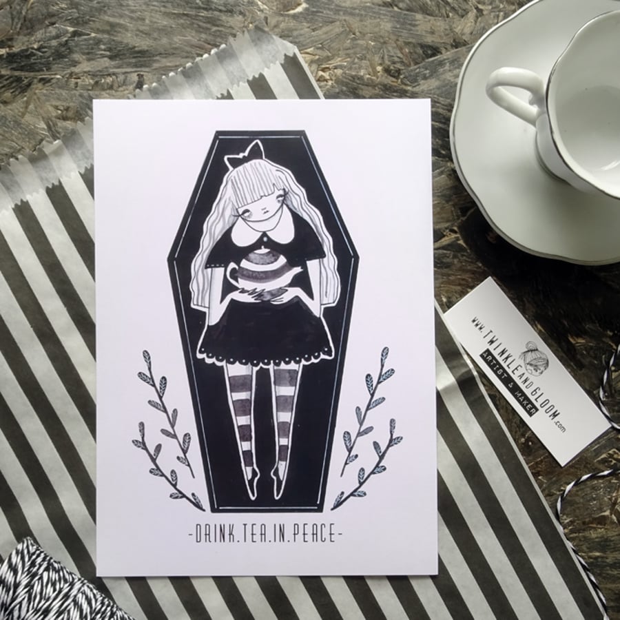 Coffin girl- Small Poster Print