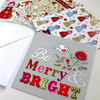 Pack of  6 Christmas Cards - 1 of 6 Designs