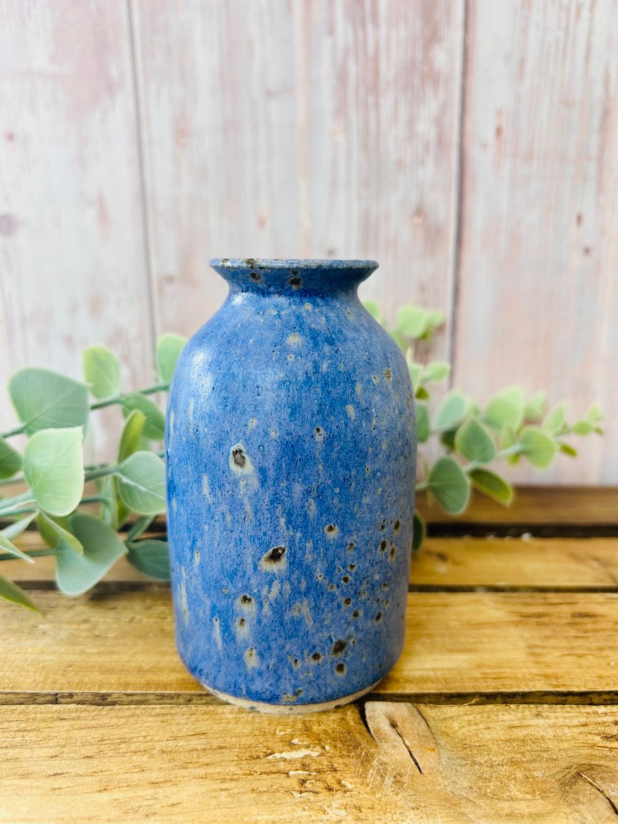 Blue Hand Thrown Vase