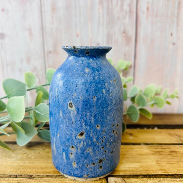 Blue Hand Thrown Vase