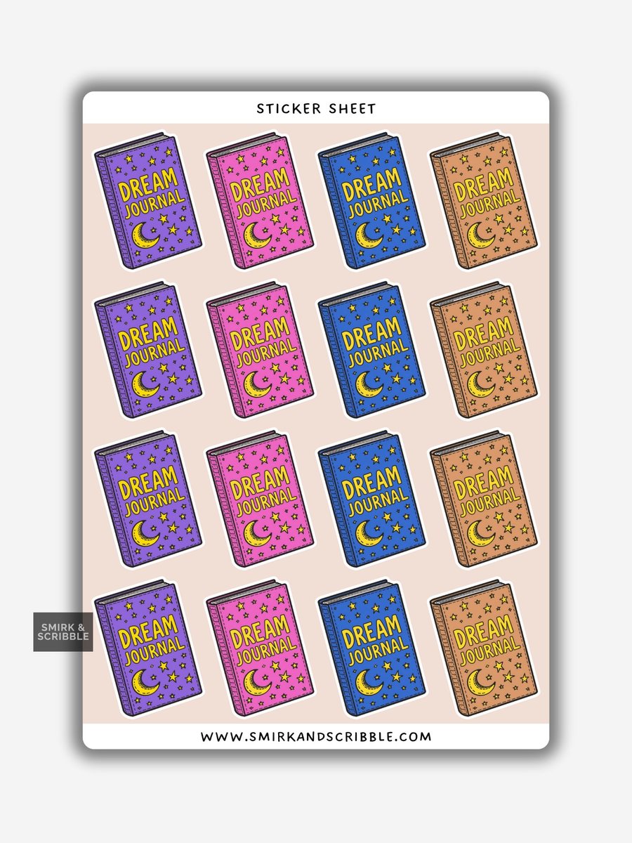 Funny Vinyl Sticker Sheet For Adults - Dream Journal