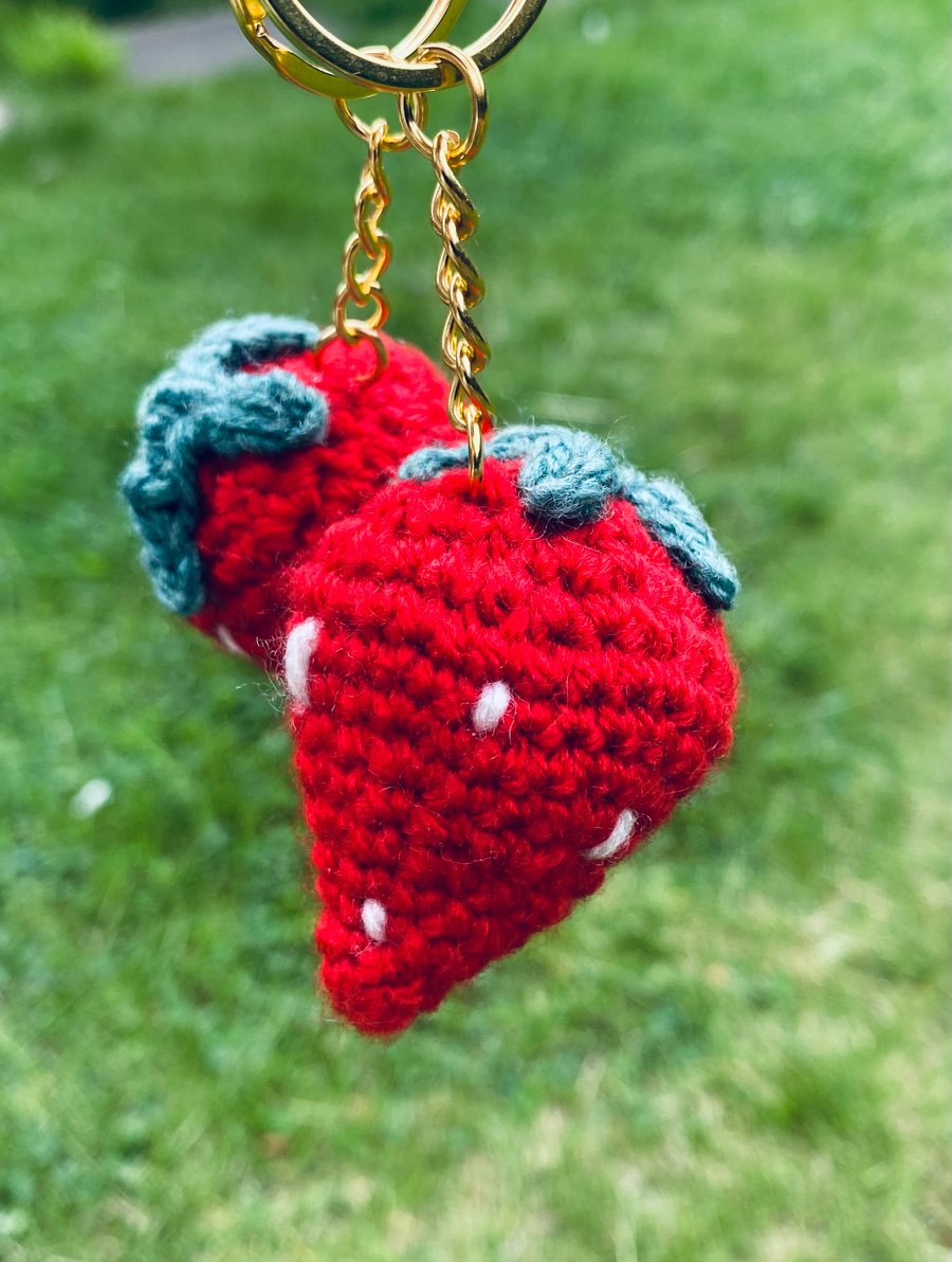 Strawberry keyring