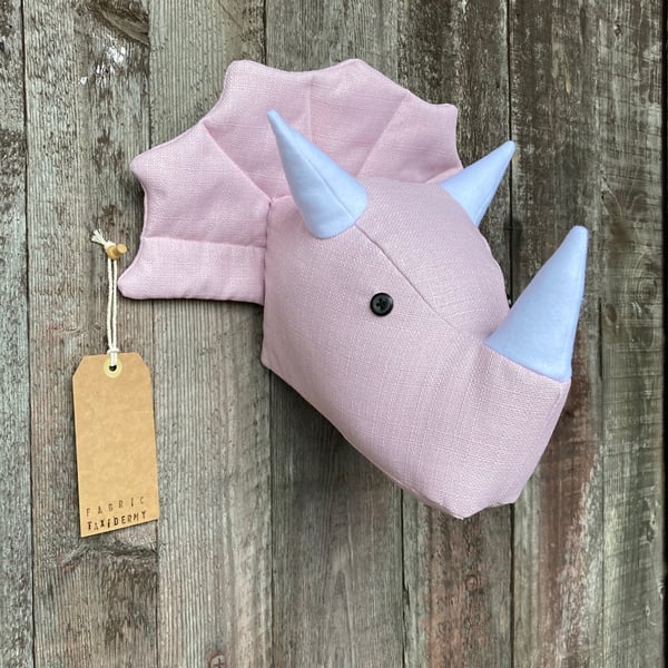 Wall mounted Triceratops head - Pink