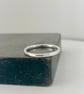 Sterling Silver Stacking Ring 2mm - Hammered-Faceted - Sizes H-Z  Handmade - Image 3