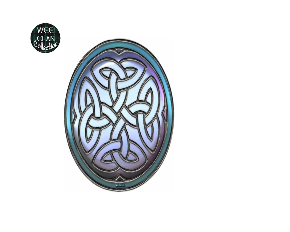 Celtic Inspired Oval Branch Knot Stain Glass Sticker
