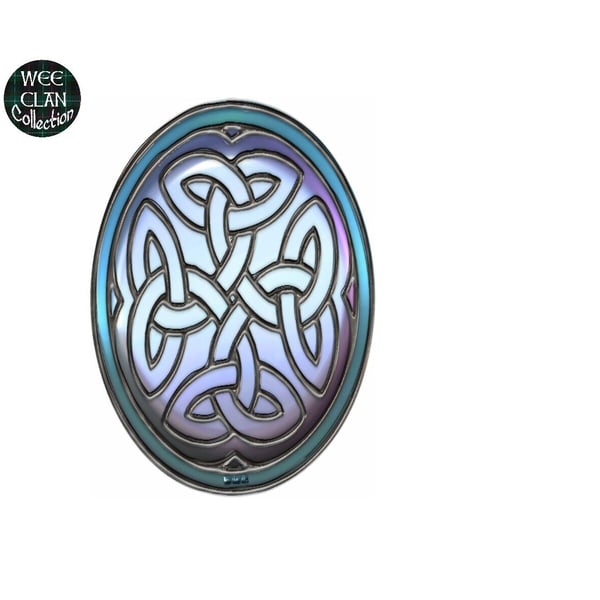 Celtic Inspired Oval Branch Knot Stain Glass Sticker