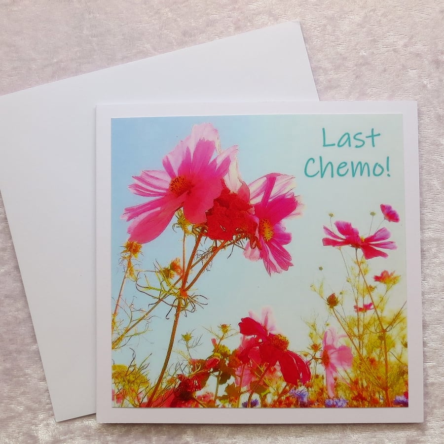 Last Chemo.  Chemo card.  Cancer card.