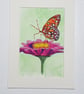 Original painting Butterfly on flower  - Image 1