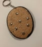 Black Leather Keyring with 7 Red Gemstones - FREE SHIPPING - Image 2