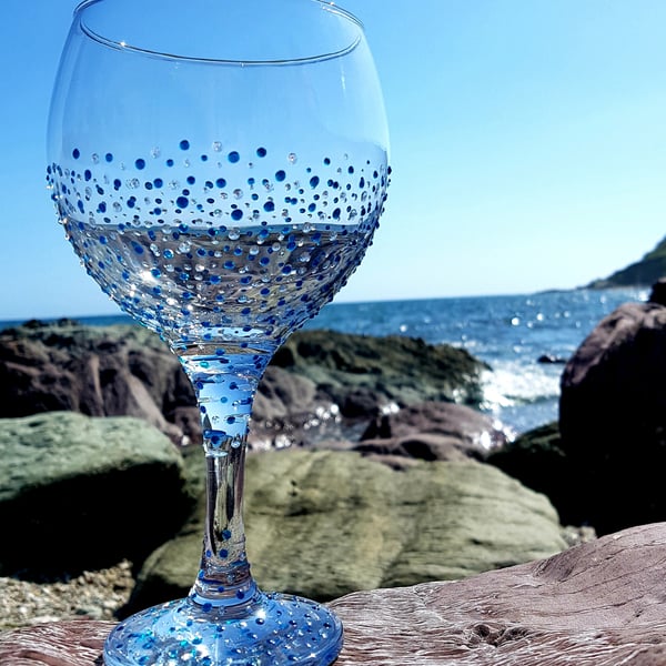 Gill's Gin Glass 'The Glitter Dot'