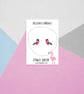 Bullfinch Stud Earrings - Handpainted - Bird Earrings