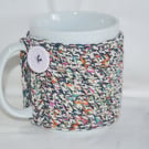 Crochet Mug Cosy Mug Wrap Mug Hug Multicoloured 100% Cotton Hygge OOAK Ver. 34