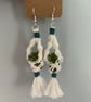 Mini macrame plant hanger earrings - Image 2