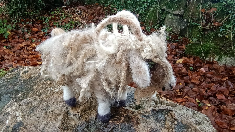 Custom Made Spirit Animal - Needle Felted Goat 