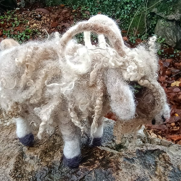 Custom Made Spirit Animal - Needle Felted Goat 