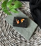 Orange Funky Half Moon Stud Earrings - Image 3