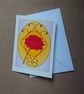 Red Rose digital art flower handmade card - Image 2