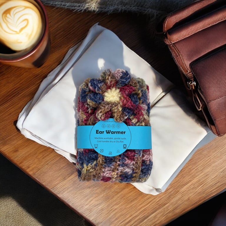 Crocheted Floral Ear Warmer