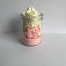 Flower cream candle